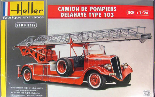 Maquette Camion de pompier Bonneville Delahaye type 103 - Heller 80780 Maquette Camion de pompier Bonneville Delahaye type 103 - Heller 80780