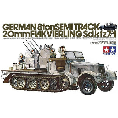 Tamiya 1/35 German 8ton Semitrack 20mm Flakvierling Sd.Kfz.7/1 Kit