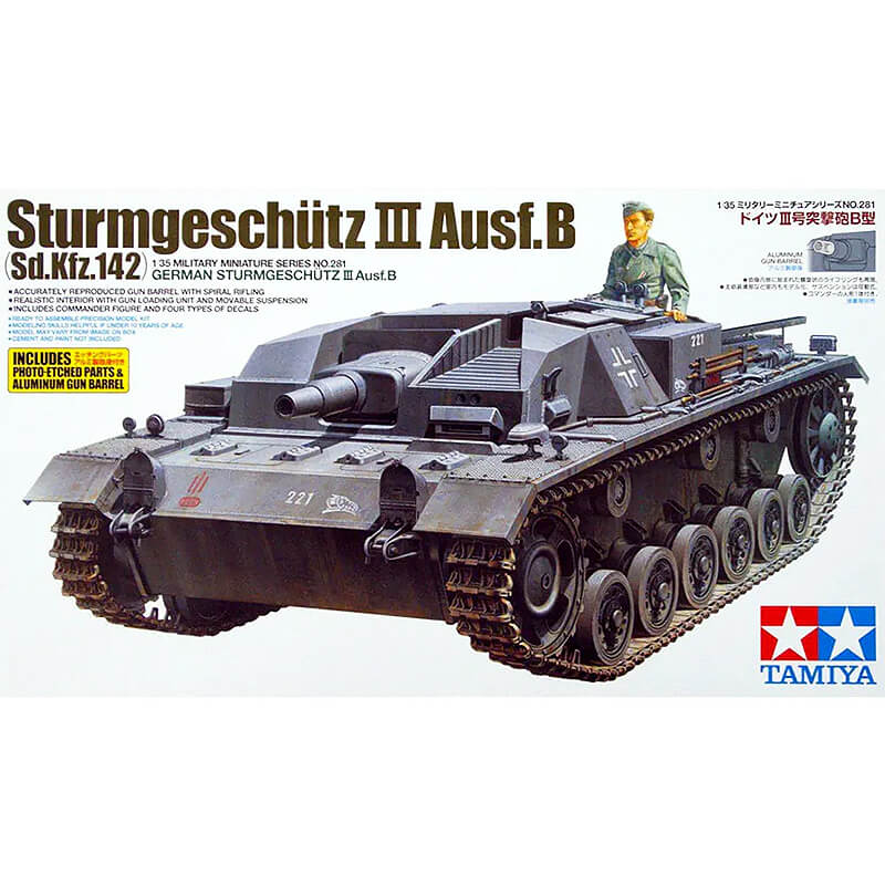 Tamiya 1/35 German Sturmgeschutz III Ausf.B (Sd.Kfz.142) Kit TA-35281