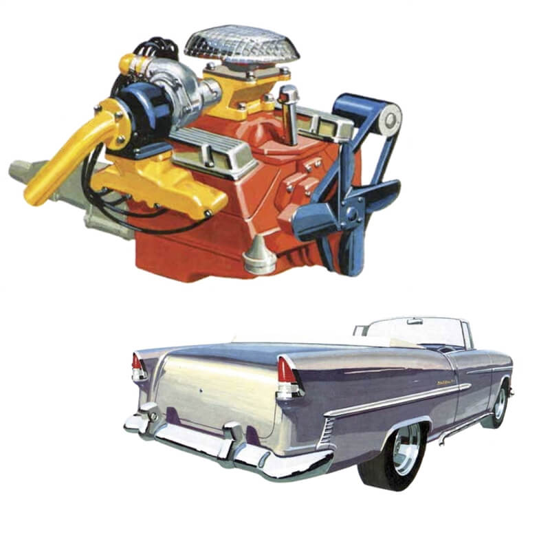 AMT 1/16 1955 Chevrolet Bel Air Convertible Big Scale Kit