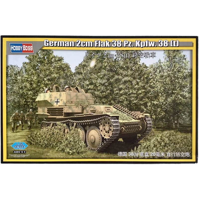 HobbyBoss 1/35 German 2cm Flak 38 Pz.Kpfw .38 (t) Kit