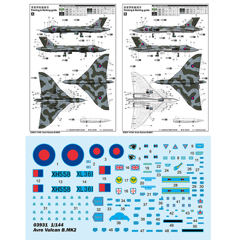 Trumpeter 1/144 Avro Vulcan B.MK2 Kit