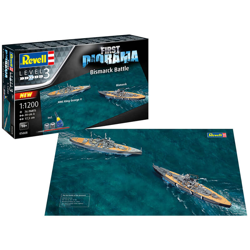 Revell 1/1200 First Diorama Set - Bismarck Battle