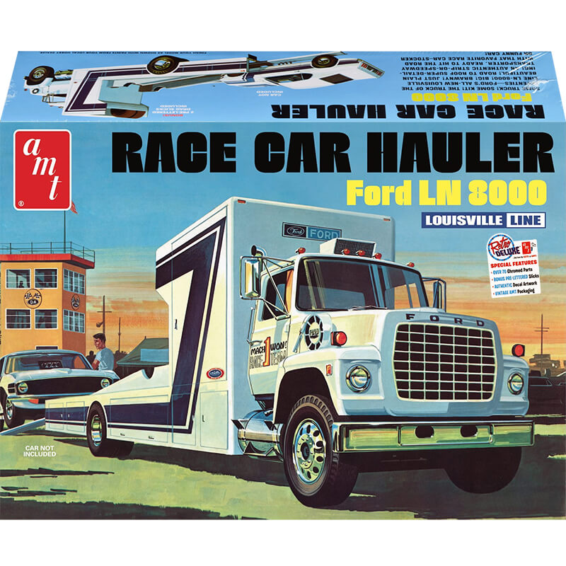 AMT 1/25 Ford LN 8000 Race Car Hauler Louisville Line Truck Kit