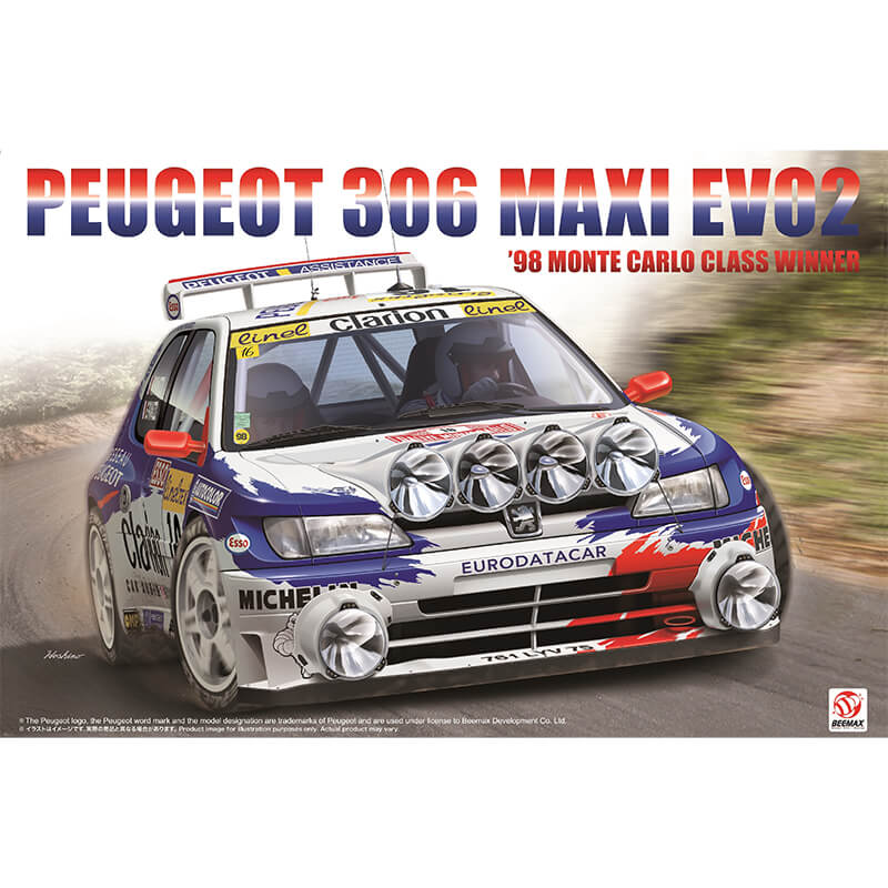 Beemax 1/24 Peugeot 306 Maxi Evo2 '98 Monte Carlo Class Winner Kit 24026