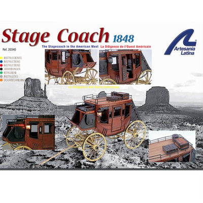Artesania Latina 1/10 Stage Coach 1848 Wooden and Metal Model