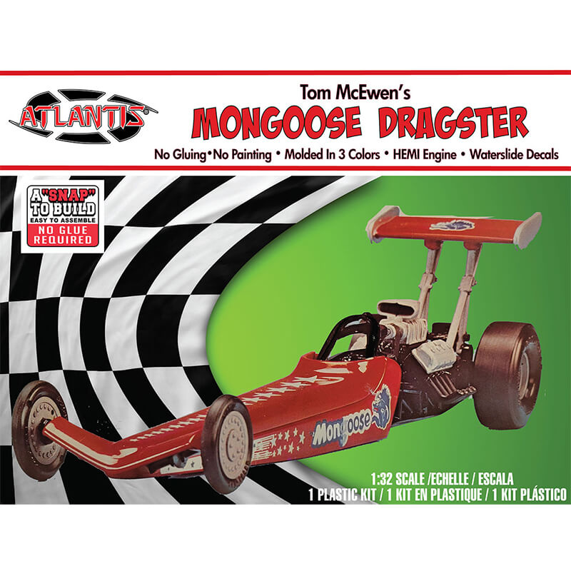 Atlantis 1/32 Tom McEwen Mongoose Dragster Snap Kit