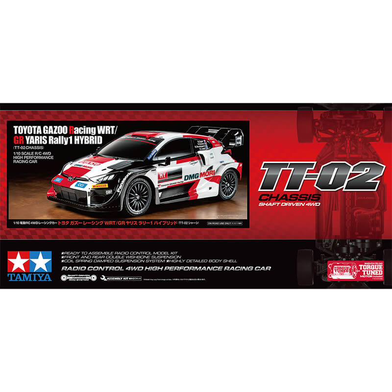 Tamiya 1/10 Toyota GAZOO Racing WRT/GR Yaris Rally1 Hybrid (TT-02 Chassis) RC Kit