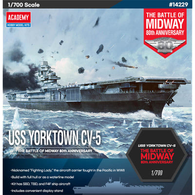 Academy 1/700 USS Yorktown CV-5 "The Battle of Midway" 80th Anniversary