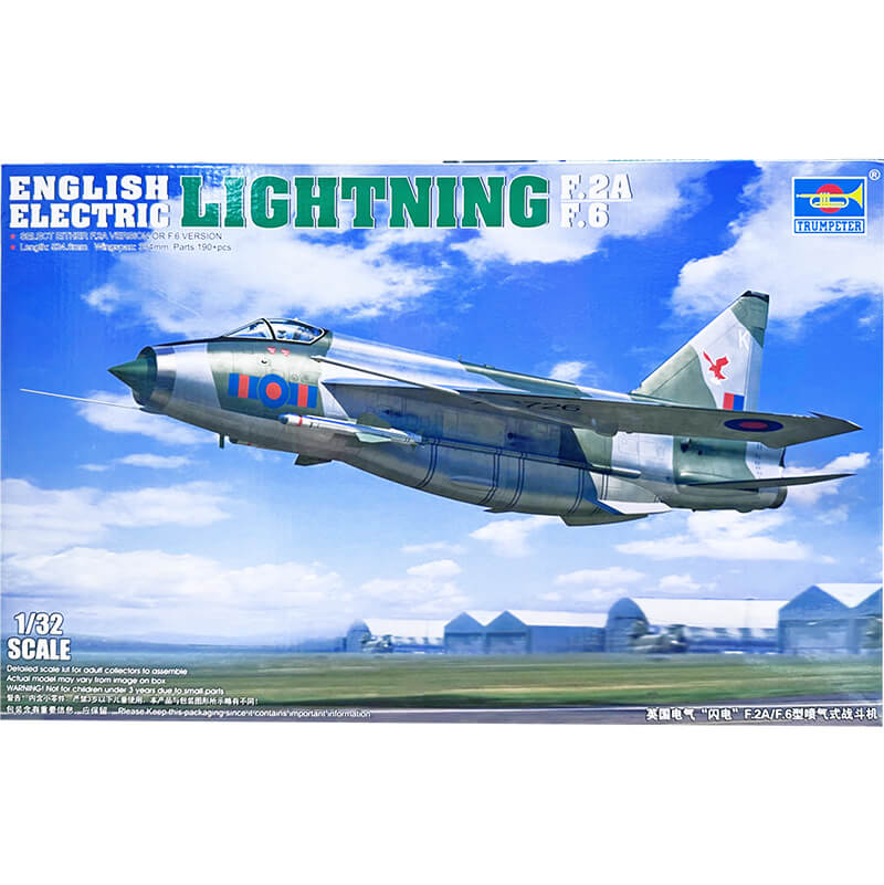 Trumpeter 1/32 English Electric Lightning F.2A/F.6 Kit