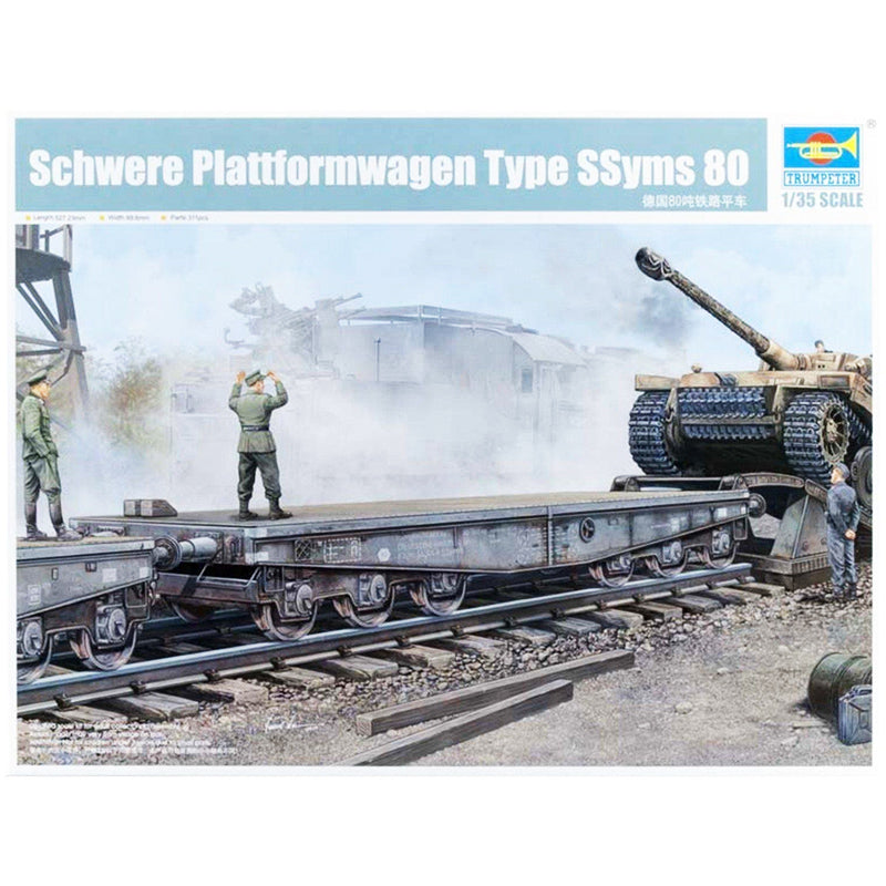 Trumpeter 1/35 Schwere Plattformwagen Type SSyms 80 