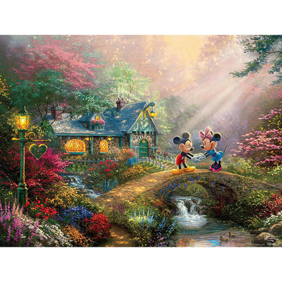 Disney Mickey And Minnie Sweetheart Bridge by Thomas Kinkade