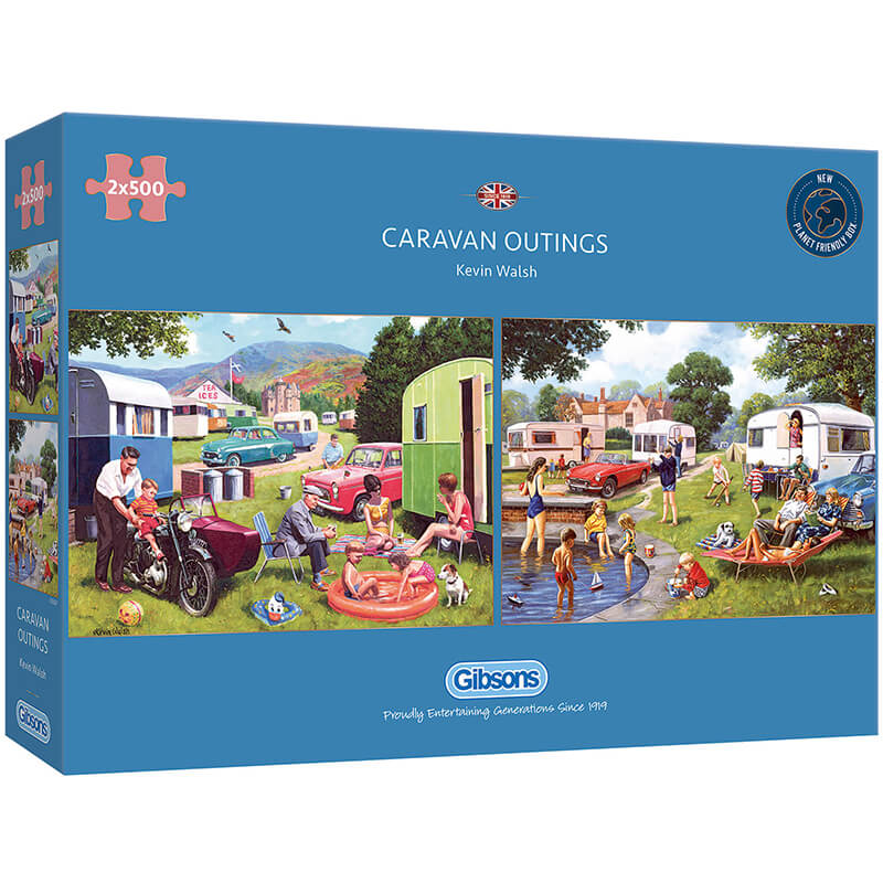 Caravan Outings By Kevin Walsh 2x500pc Puzzle