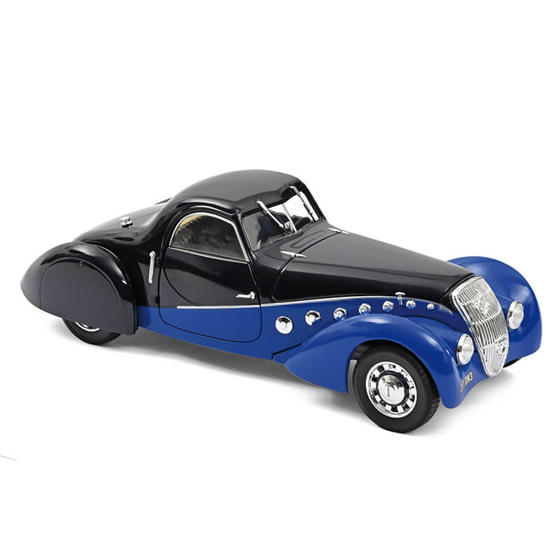 Norev 1/18 Peugeot 302 Darl'Mat Coupe 1937 (Dark &Clear Blue)