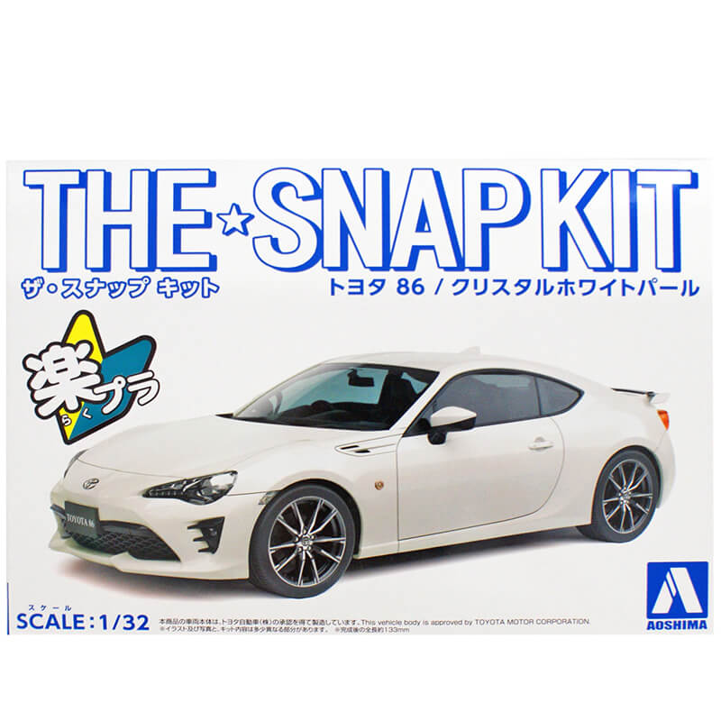 Aoshima 1/32 Toyota 86 (Crystal White Pearl) Snap Kit