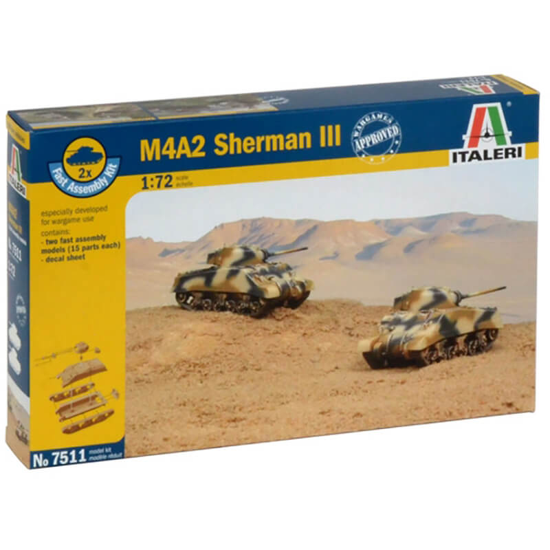Italeri 1/72 M4A2 Sherman III Kit