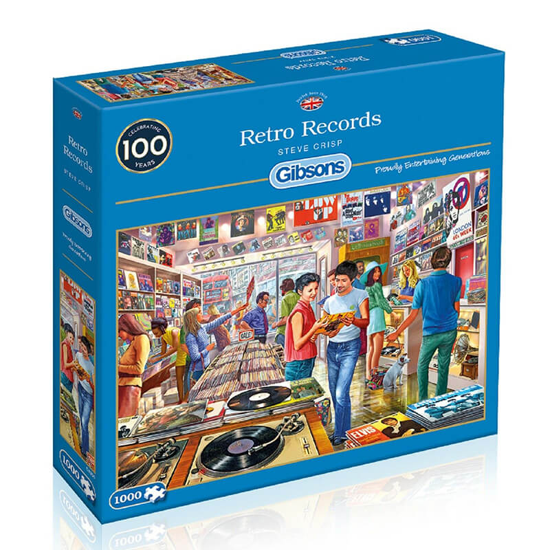 Retro Records By Steve Crisp 1000pc Puzzle