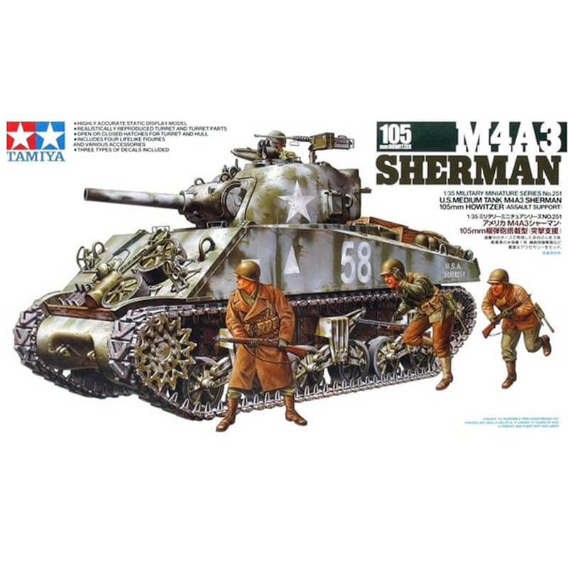 Tamiya 1/35 M4A3 Sherman 105mm Howitzer Kit
