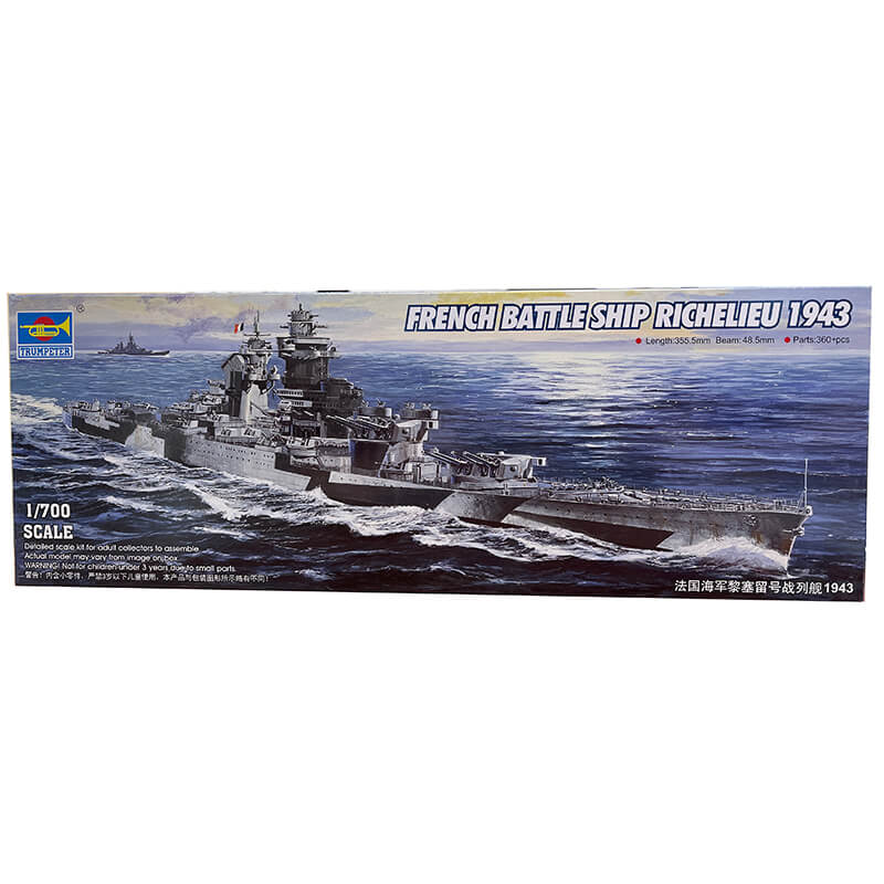 Trumpeter 1/700 French Battle Ship Richelieu 1943 Kit