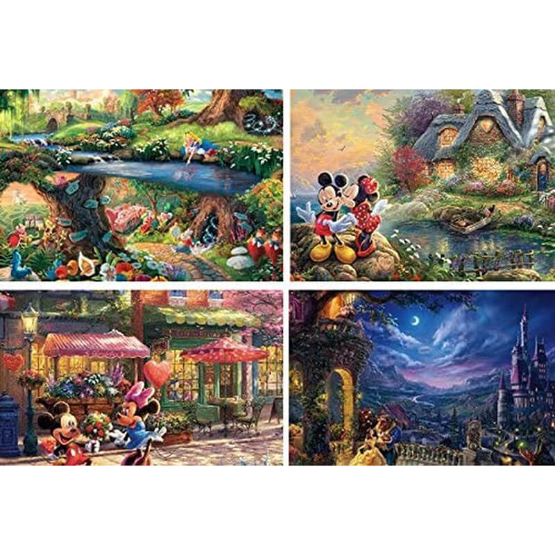 Disney 4-in-1 by Thomas Kinkade 500×4pc Puzzle