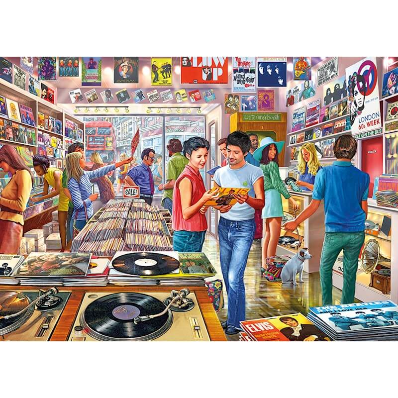 Retro Records By Steve Crisp 1000pc Puzzle