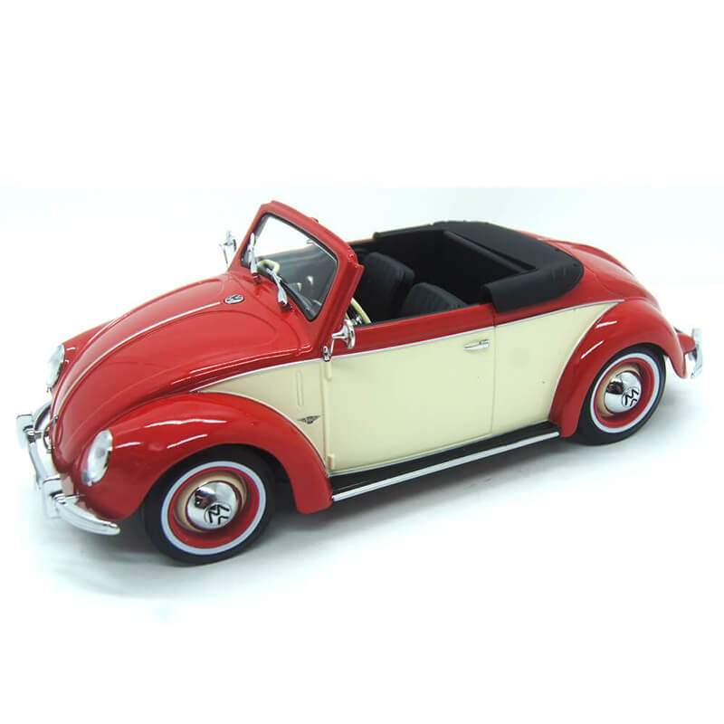 KK-Scale 1/18 Volkswagen Hebmüller Cabriolet (1949) (Red/Cream)