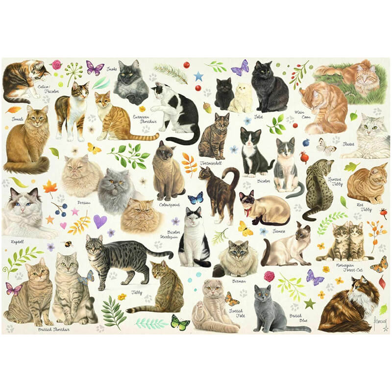 Cats Poster 1000pc Puzzle