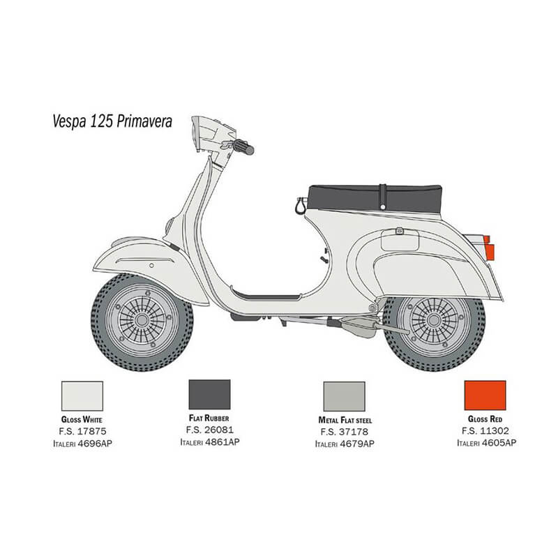 Italeri 1/9 Vespa 125 Primavera Scooter Kit
