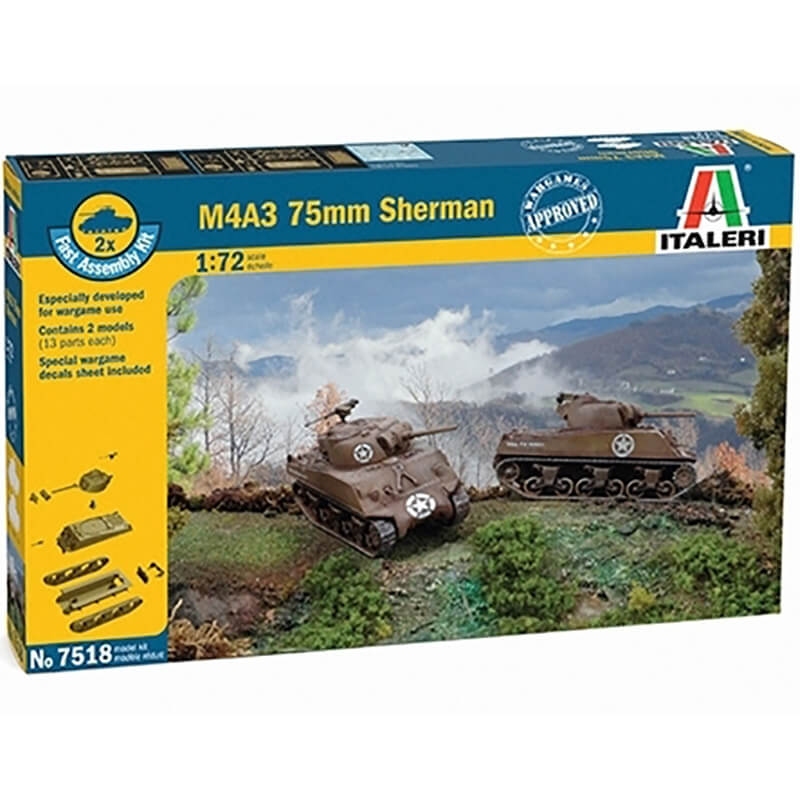 Italeri 1/72 M4 A3 75mm Sherman Kit