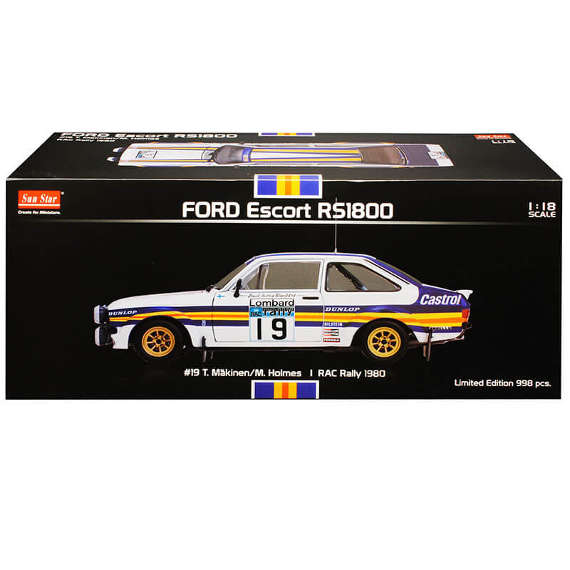Sun Star 1/18 Ford Escort RS1800 - #19 RAC Rally 1980