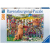Cute Dogs in the Garden 500pcs Puzzle