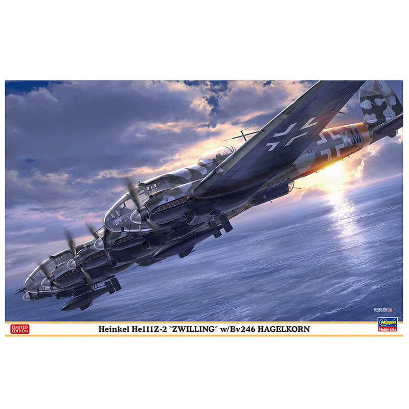 Hasegawa 1/72 Heinkel He111Z-2 'Zwilling' w/Bv246 Hagelkorn Kit