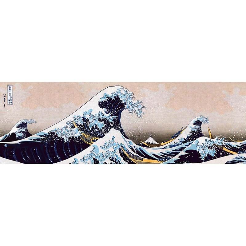 Great Wave of Kanagawa By Katsushika Hokusai 1000pc Panoramic Puzzle