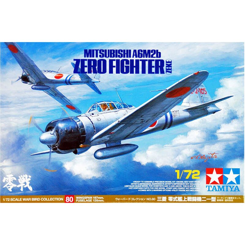 Tamiya 1/72 Mitsubishi A6M2b (ZEKE) Zero Fighter Kit