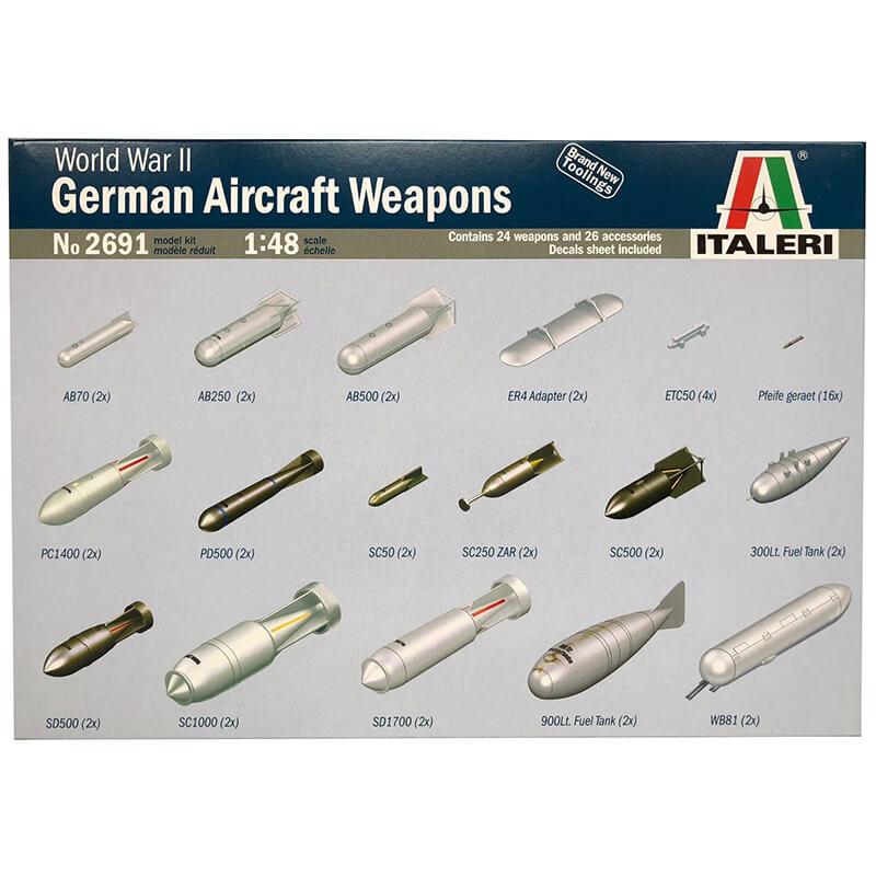 Italeri 1/48 World War II German Aircraft Weapons Kit
