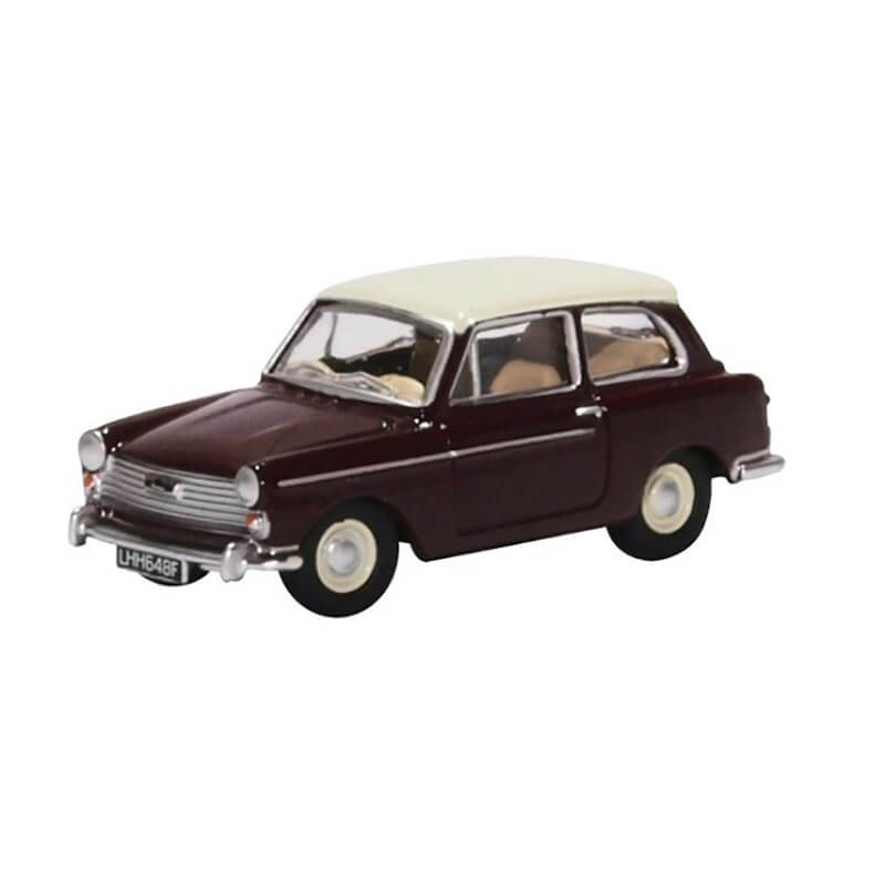 Oxford 1/76 Austin A40 MkII (Maroon B/Snowberry White)