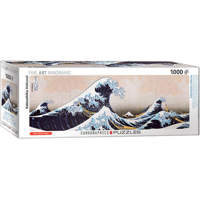 Great Wave of Kanagawa By Katsushika Hokusai 1000pc Panoramic Puzzle