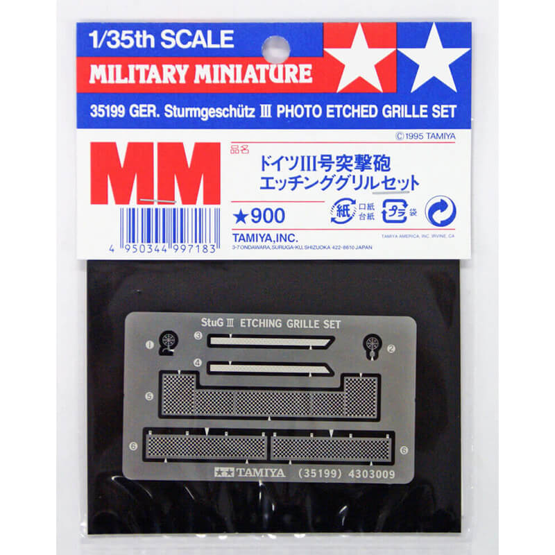 Tamiya 1/35 Ger. Sturmgeschutz III Photo Etched Grille Set Kit