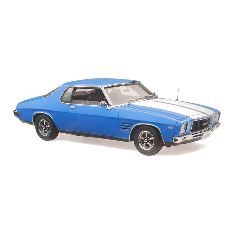 Classic Carlectables 1/18 Holden HQ GTS Monaro Azure Blue With White Stripes