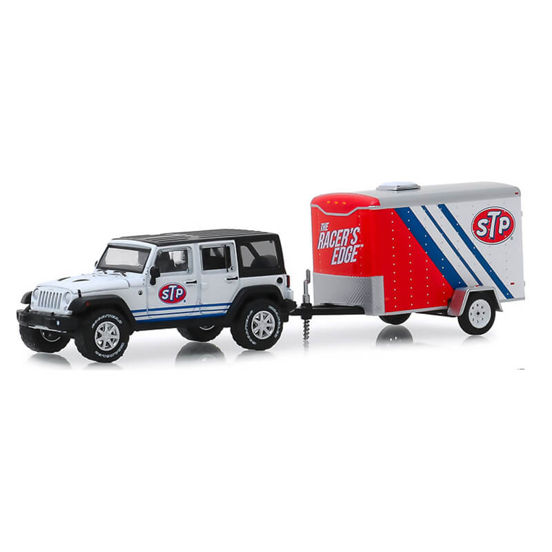 Greenlight 1/64 2015 Jeep Wrangler Unlimited & Small Cargo Trailer