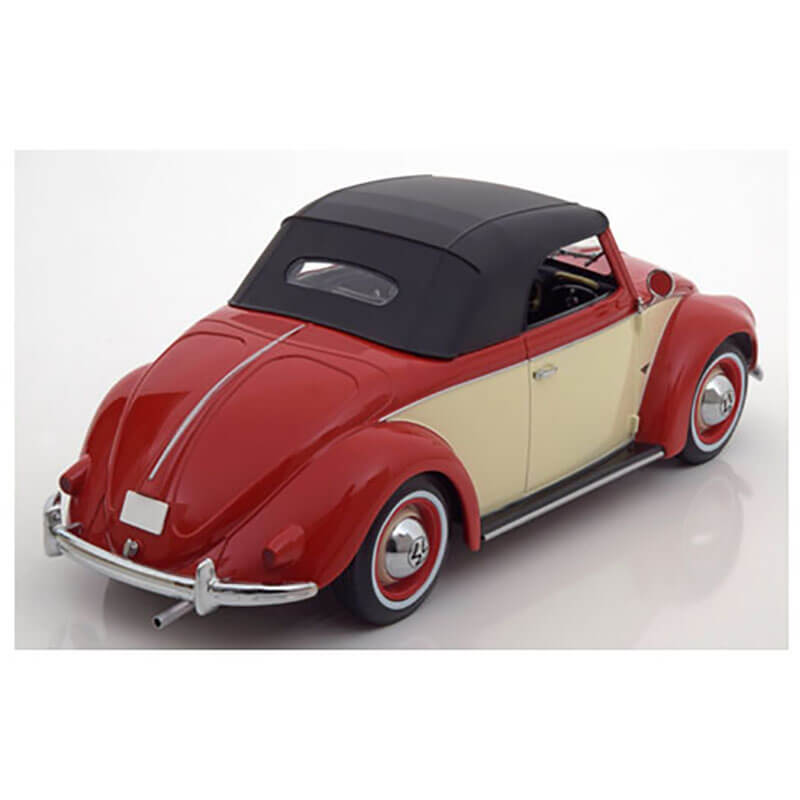 KK-Scale 1/18 Volkswagen Hebmüller Cabriolet (1949) (Red/Cream)