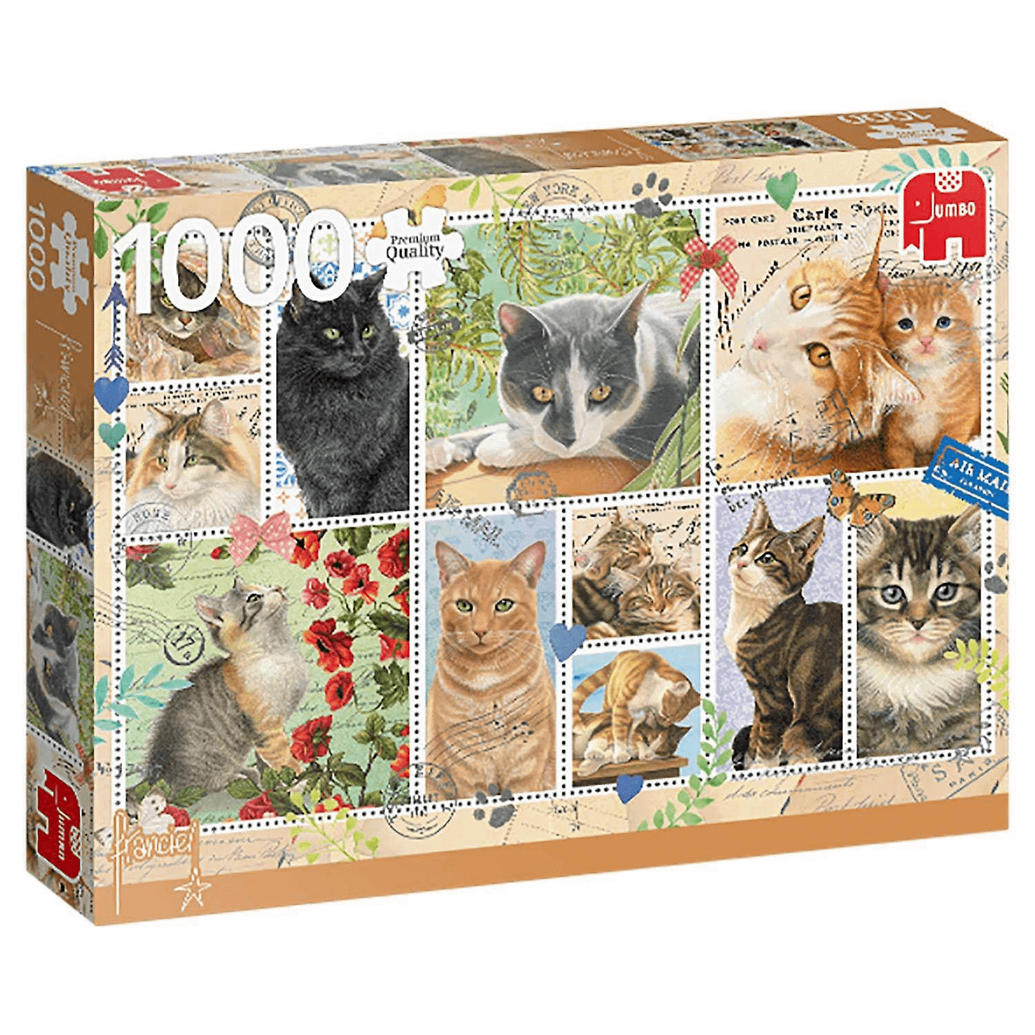 Cat Stamps 1000pc Puzzle