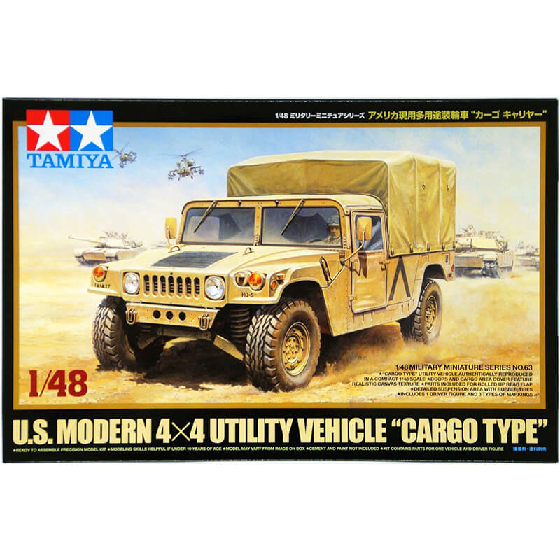 Tamiya 1/48 U.S. Modern 4x4 Utility Vehicle "Cargo Type" Kit