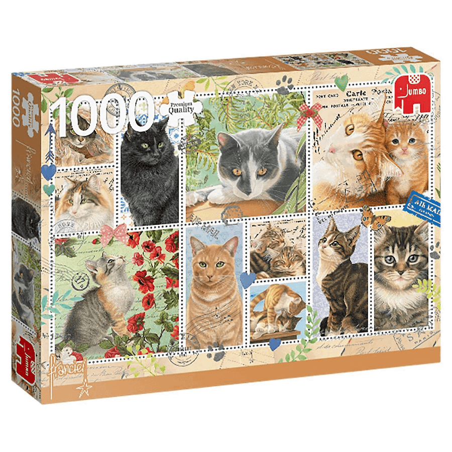 Cat Stamps 1000pc Puzzle