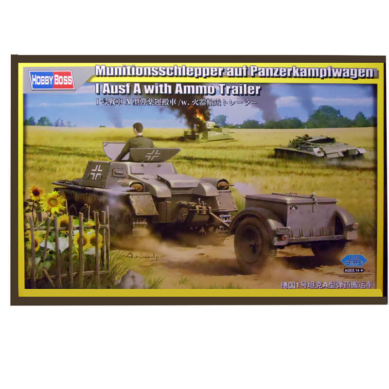 HobbyBoss 1/35 Munitionsschlepper Auf Panzerkampfwagen I Ausf A With Ammo Trailer Kit