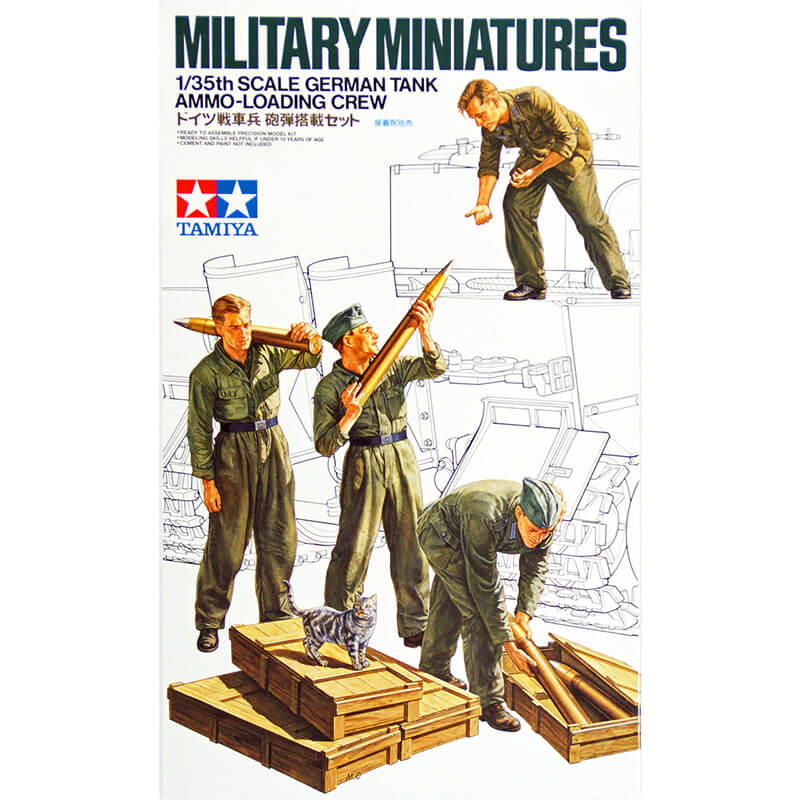 Tamiya 1/35 Military Miniatures German Tank Ammo-Loading Crew Kit