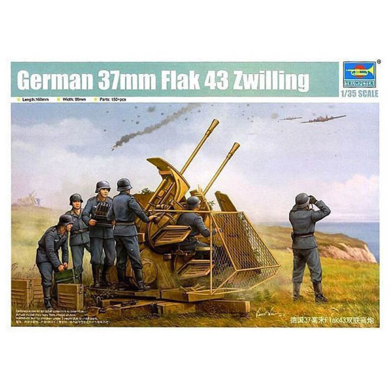 Trumpeter 1/35 German 37mm Flak 43 Zwilling Kit