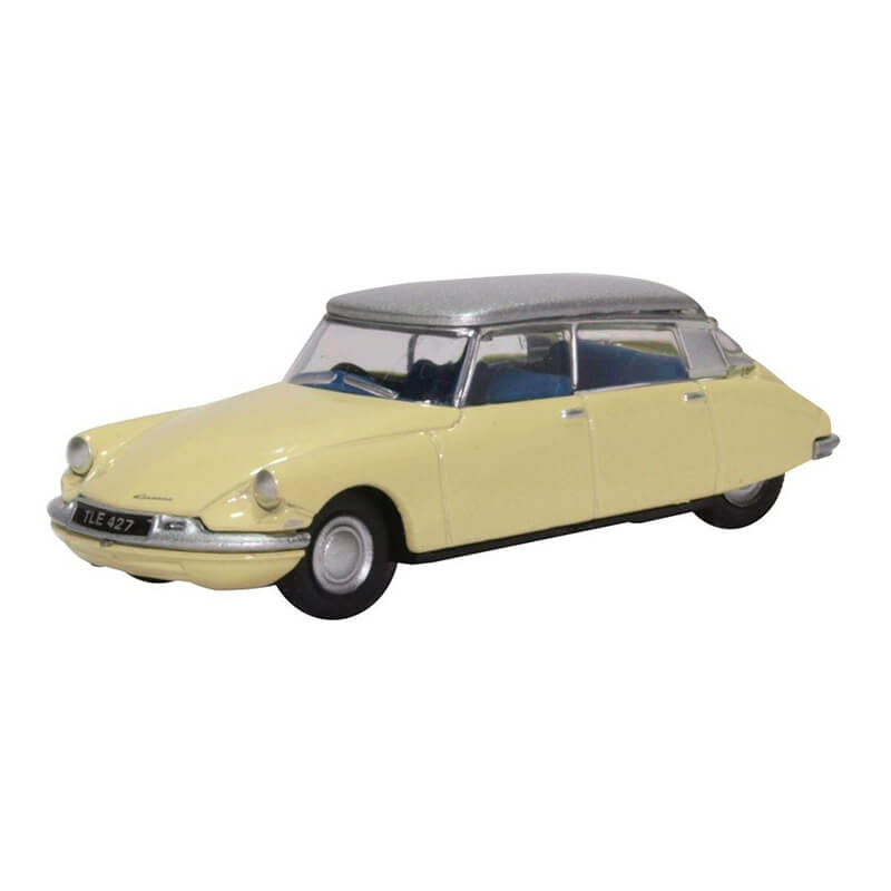 Oxford 1/76 Citroen DS19 Jonquil Yellow/Silver