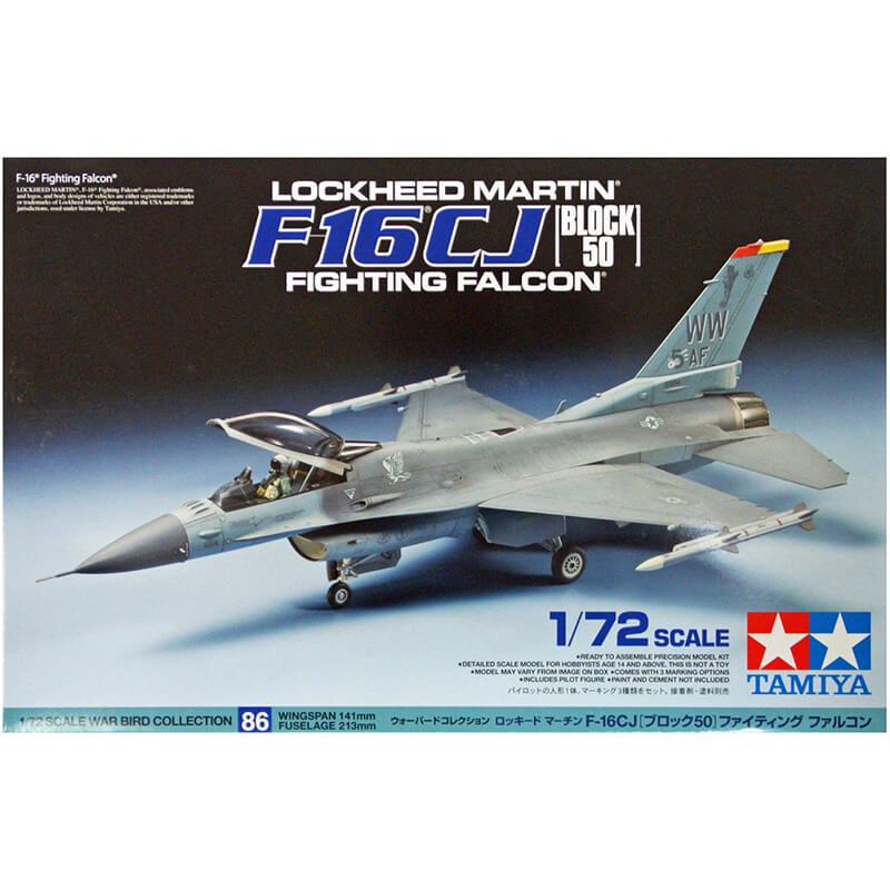 Tamiya 1/72 Lockheed Martin F-16CJ Fighting Falcon Kit