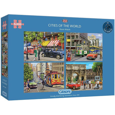 Cities of the World By Kevin Walsh 4x500pc Puzzle